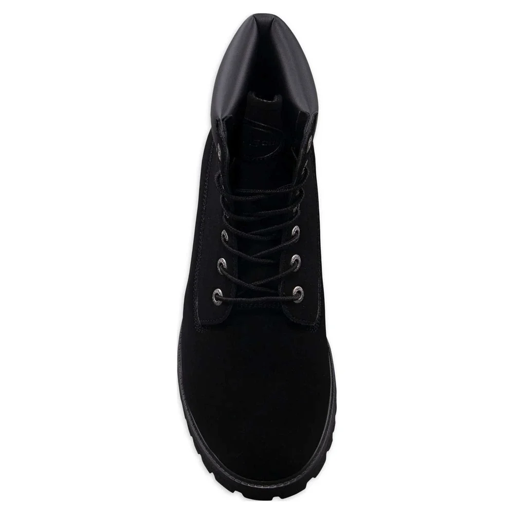 Lugz Hudson Mens Black‎ Classic Work Boots, Water resistant Lug Sole 7W /#S26263